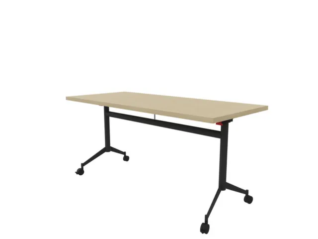 klaptafel,HxBxD 750x1600x700mm,hoekig,T-voet donkergrijs,ovale buis