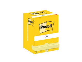 Memoblok Post-it 657 76x102mm geel 12 stuks - 1