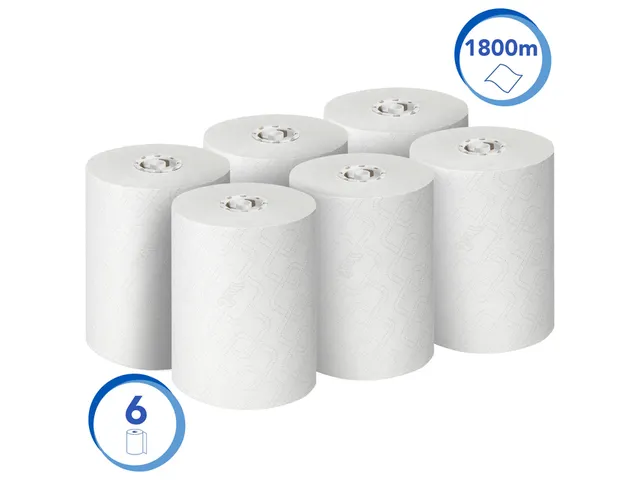 Handdoekrol Scott Control ES 1-laags 300m wit 6626