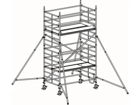 rolsteiger,reik H 5,4m,steiger H 4,64m,2platform(s),m. luik