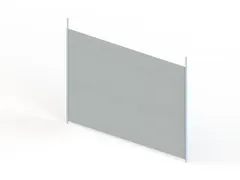 scheidingsplaat,v. inhaakstelling,HxD 400x500mm,doorgaand,staal