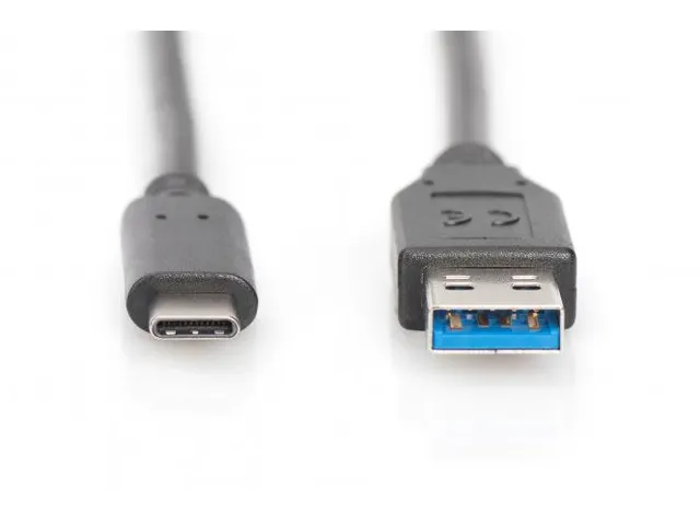 USB Type-C-aansluitkabel Type-C - A M/M 1m 3A 5GB 3.0-versie Zwart