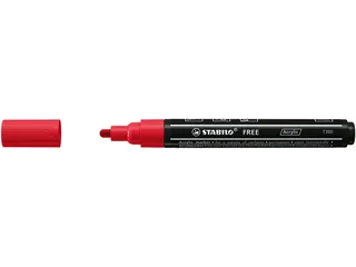 Acrylmarker STABILO Free Acrylic T300 karmijnrood 2-3mm - 2