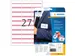 HERMA 4512 Naambadge textieletiket A4 63,5x29,6mm Wit/rood 540 stuks