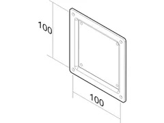 Vesa Plate 100 X 100 Mm Black