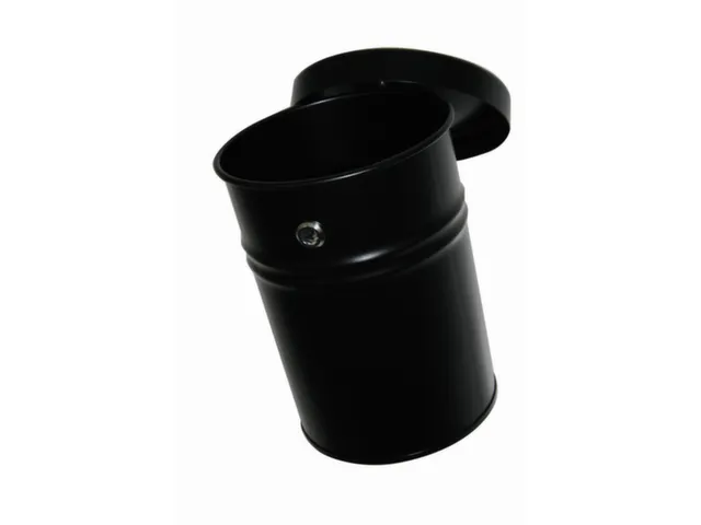 afvalbak,vlamdovend,24l,HxØ 370x295mm,wandmontage,kop zwart