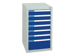 ladekast HxBxD 900x500x500mm 7laden vergrendeling RAL7035 RAL5010
