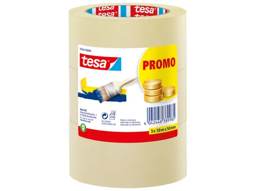 Afplaktape Tesa 55342 basic promo 50mmx50m 3rollen