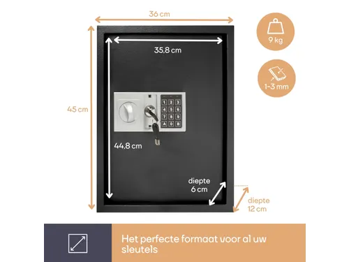 Sleutelkluis 45x36x12cm 71 Sleutels