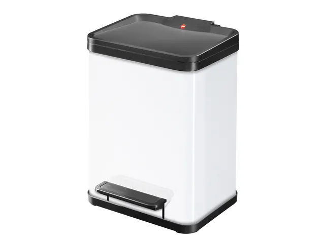 Gescheiden Afvalbak Öko Duo Plus 2 X 11 Liter, Hailo Wit Zwart