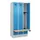 locker met bank,HxBxD 1950x900x815mm,3vak,vak B 300mm,cilinderslot