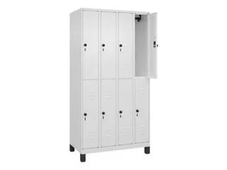 dubbeldekse locker,HxBxD 1950x1000x500mm,4x2vak.,vak B 250mm - 2