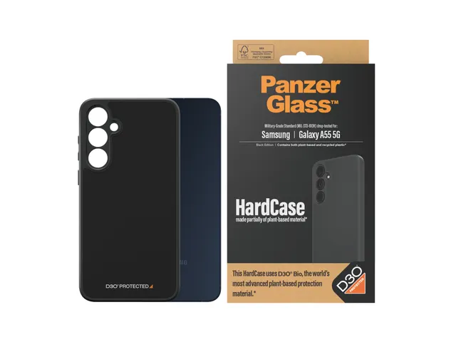 PanzerGlass HardCase Black with D3O Samsung Galaxy A55 5G, Hoes,