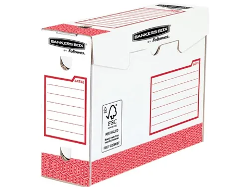 Bankers Box Basic Archiefdoos Heavy Duty, Ft 9,5 X 24,5 X 33 Cm, Rood