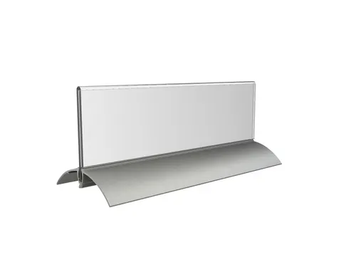 Tafelnaambord Europel 2 61x210mm acryl aluminium