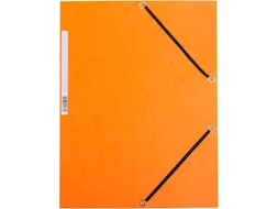 Elastomap A4 3 Kleppen en Elastieken Karton Oranje