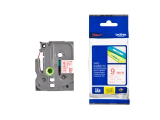 Labeltape Brother P-touch TZe-222 standaard 9mm rood op wit - 3