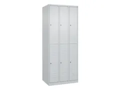 dubbeldekse locker,HxBxD 1850x750x500mm,3x2vak.,vak B 250mm,cil.-slot