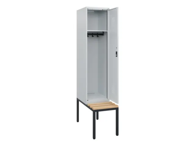 locker met bank,HxBxD 1950x400x815mm,1vak,vak B 400mm,cilinderslot