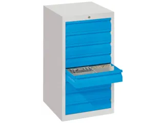 ladekast HxBxD 900x500x500mm 8laden RAL7035 front RAL5012 - 1