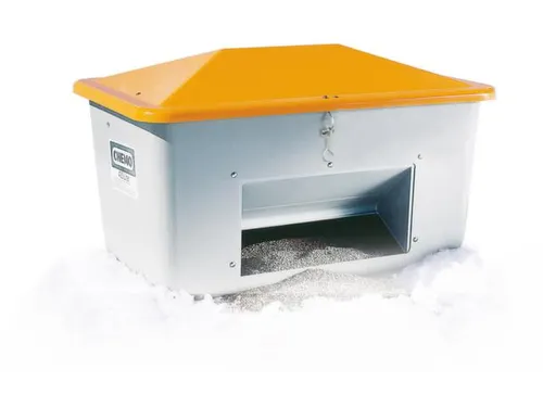 Strooigoedbak Gvk 1500l 1040x1840x1430mm Grijs/Oranje Uitschep Opening