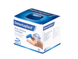 Snelpleister blauw Detectaplast 2,5cmx4,5m 3 stuks - 1