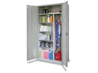 Materiaalkast Hxbxd 1950x1000x500mm Staalplaat Kleur Deuren Ral7035 - 2