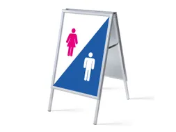 Stoepbord A1 complete set met print Toilet man/vrouw