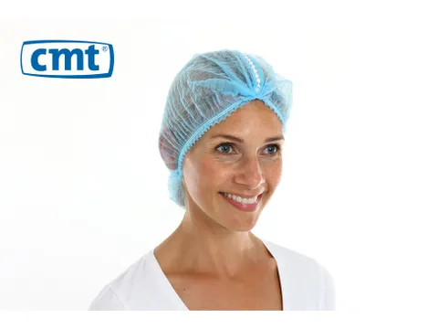 Haarnet Pp Non Woven Clip Cap Blauw 53Cm maat L Detecteerbaar 1000 Stu