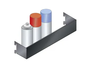 blikhouder,v. werkplaatswagen,HxBxD 70x380x74mm,staal,zwart - 1