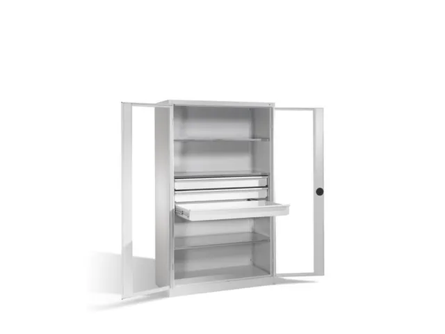 werkplaatskast HxBxD 1950x1200x600mm 3xStalen bodem 3laden slot