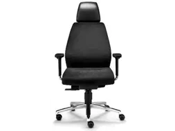 Dauphin 24-uurs Bureaustoel bekleding stof (100% polyester), zwart