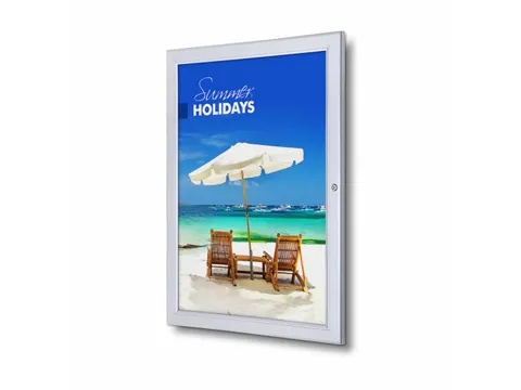 Posterhouder Vergrendelbaar Economy A2 Zilver