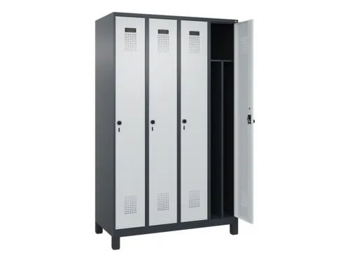 locker voor scheiding van kleding,HxBxD 1950x1200x500mm,4vak