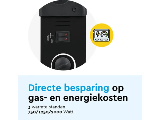 BRASQ Convector Kachel zwart CH300