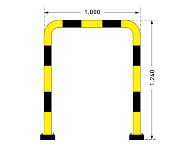 arceau de protection,p. intérieur,Hxl 1300x2000mm,amovible,acier