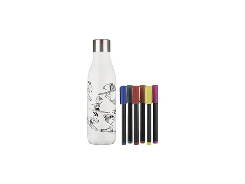 Thermosfles Les Artistes Paris 500ml DIY creatieve set Snoopy incl 6 m