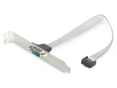 Gleufplaatadapterkabel, D-Sub9/St - IDC 2x 5pin/Bu