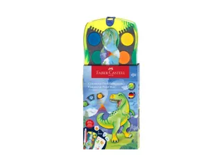 Waterverfdoos Faber-Castell Connector Dino 12kleuren +1 tube wit - 1