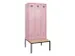 locker met bank,voor scheiding van kleding,HxBxD 2120x900x815mm,3vak
