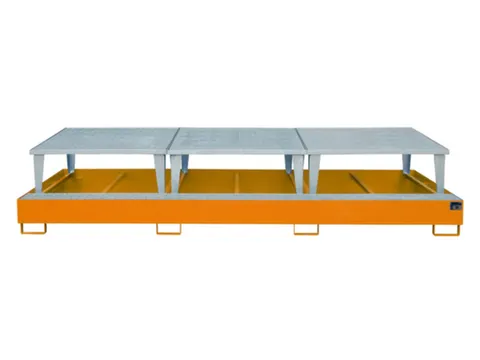 opvangbak,v. 3xIBC,opvangvol. 1000l,HxBxD 780x3850x1460mm