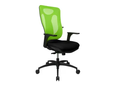 Bureaustoel Groen Puntsynchroonmechanisme Met Armleuningen Zwart
