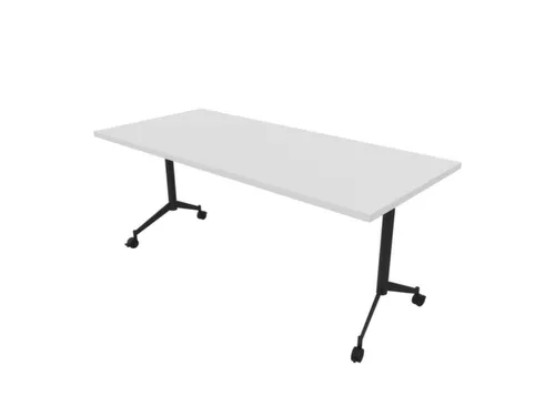 klaptafel,HxBxD 750x1800x700mm,hoekig,T-voet donkergrijs,ovale buis