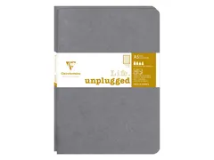 Schrift Clairefontaine A5 lijn 96 pagina's 90gr grijs seal à 2 stuks