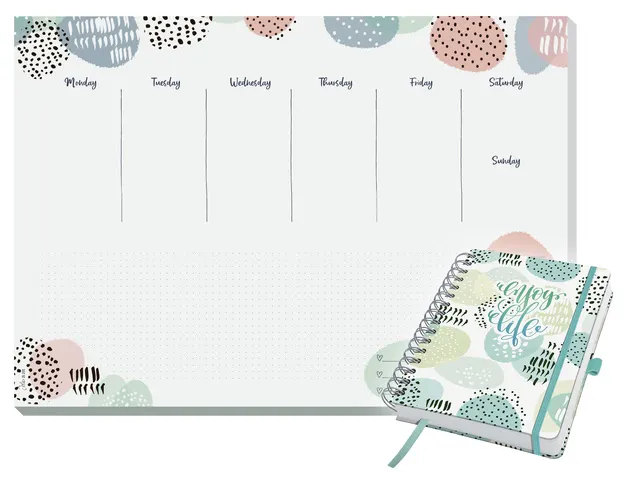 Dagplanner Inspire A5 GRATIS bureauonderlegger Rose Inspiration (JS201