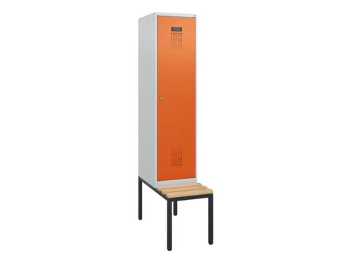 locker met bank,HxBxD 1950x400x815mm,1vak,vak B 400mm,cilinderslot
