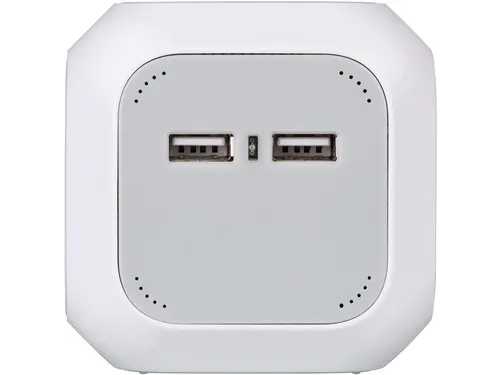 Stekkerblok Brennenstuhl Alea 4vdig 2 USB H05VV-F 3G1.5 1.4m wt/gs FR/
