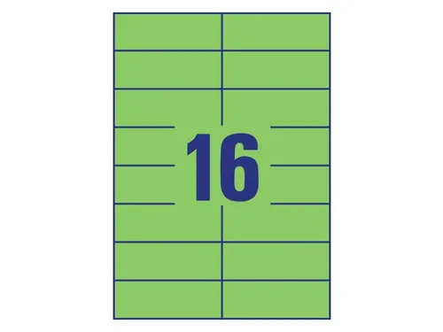 Gekleurde Etiketten 105x37mm Fluor Groen 42117
