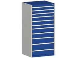 ladekast HxBxD 1600x800x650mm 11laden zware lasten RAL7035 RAL5010