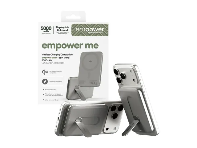 PanzerGlass empower by empower Bank w. Spin Stand | 5000mAh |